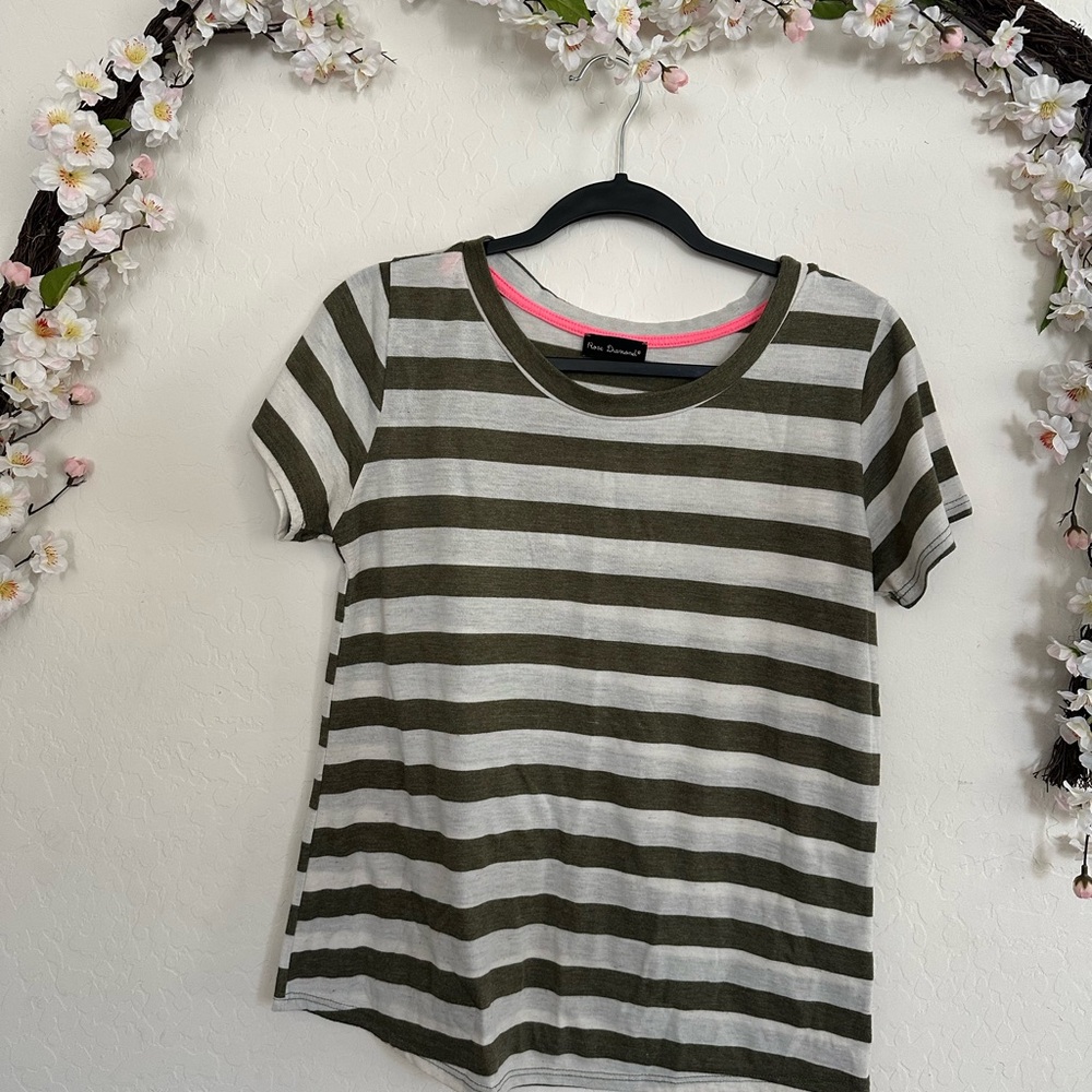 The Limited Gray and Black Short Sleeve T-Shirt